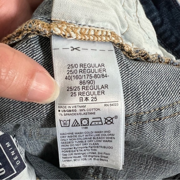 Gap 4” short high rise dark wash denim shorts size 25R - Picture 11 of 11